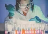 Cancer patient undergoing immunotherapy treatment and discussing progress with a doctor