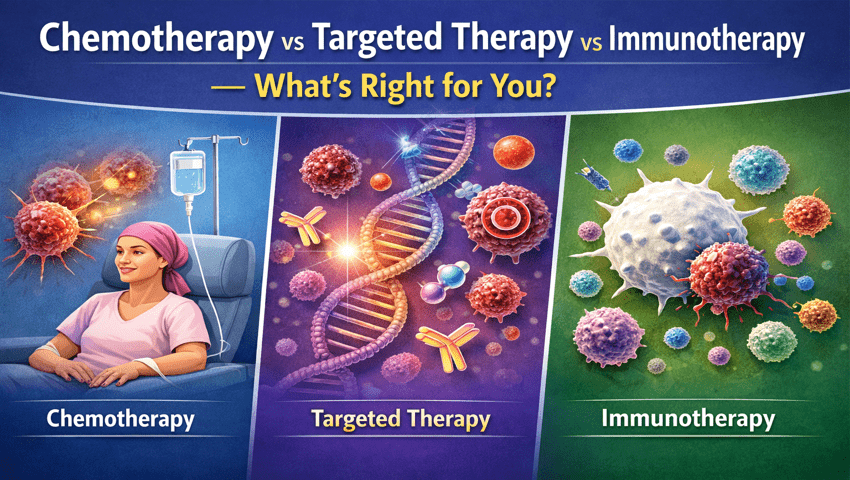 Chemotherapy vs Targeted Therapy vs Immunotherapy